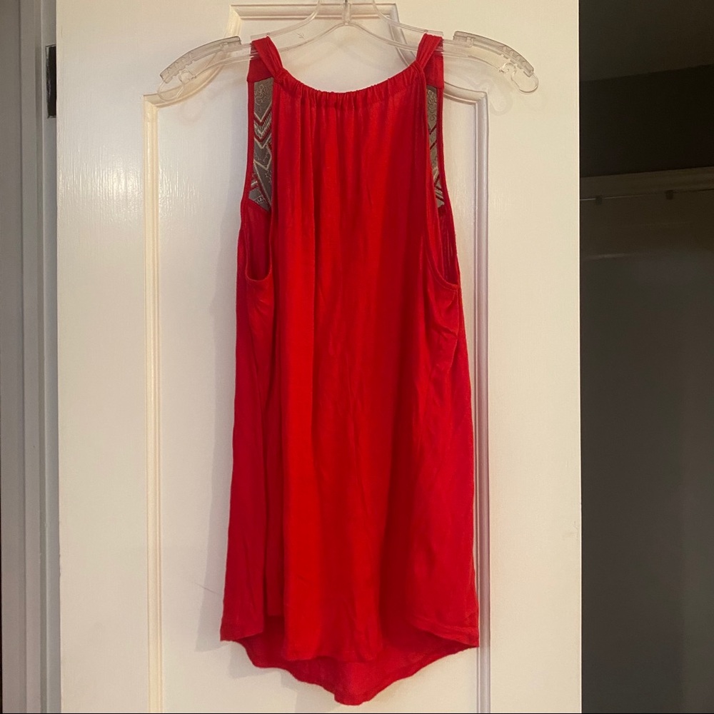 Red Embroidered Top - Picture 3 of 3